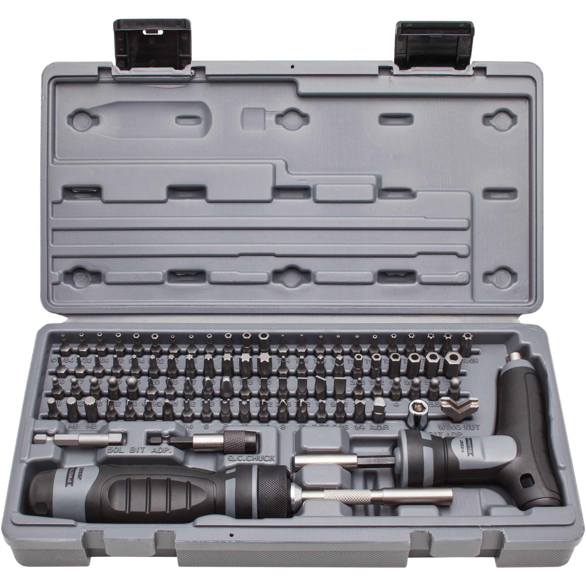 Proto® 91 Piece Multibit Set with Ratcheting Screwdriver and T